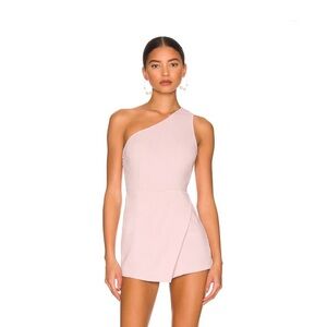 Super down One-Shoulder Pink Romper